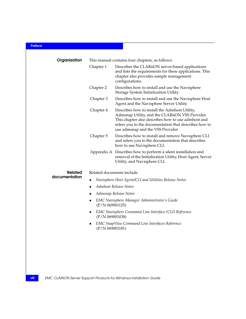 EMC CLARiiON User Manual | Page 8 / 102