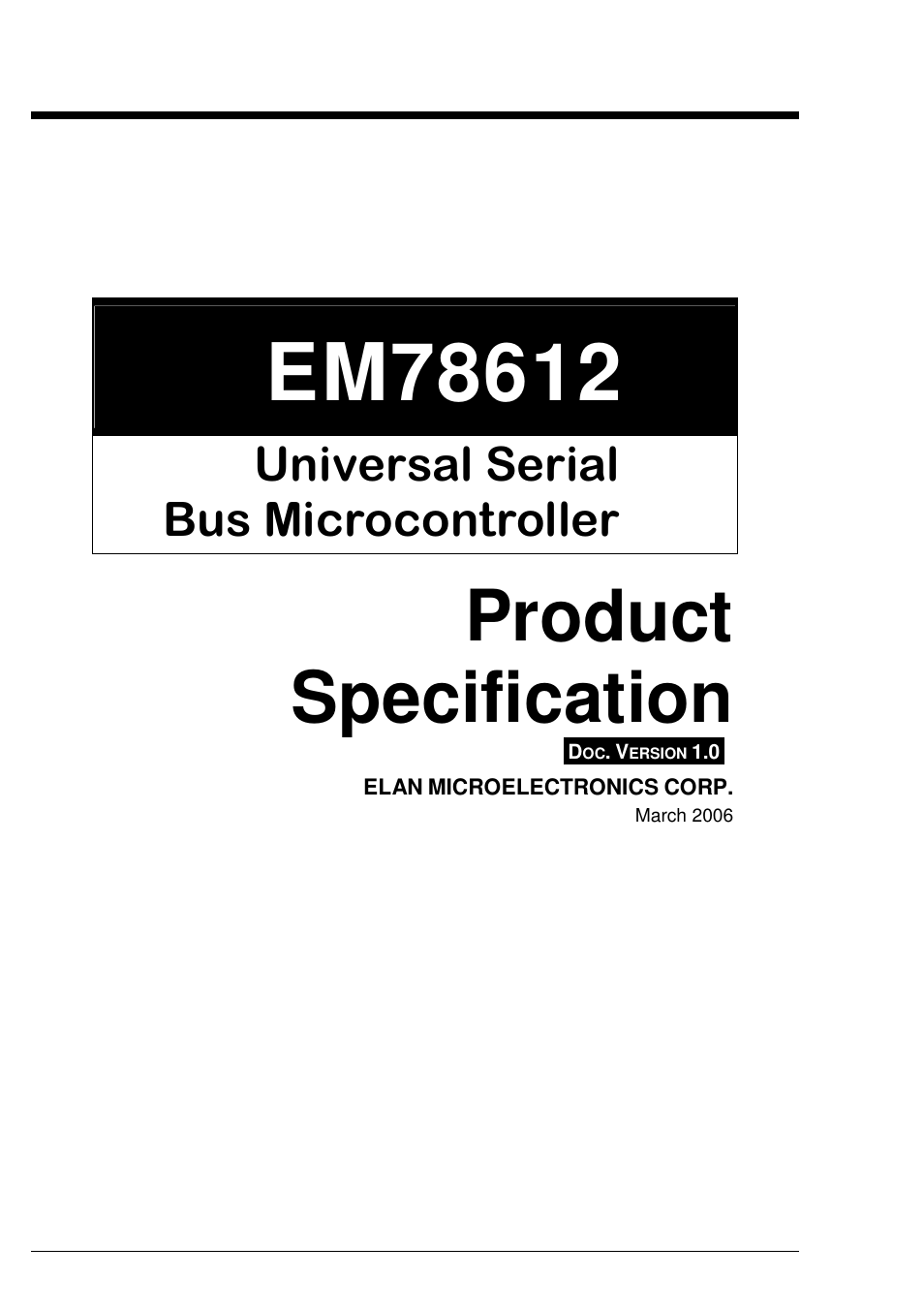 EMC EM78612 User Manual | 37 pages