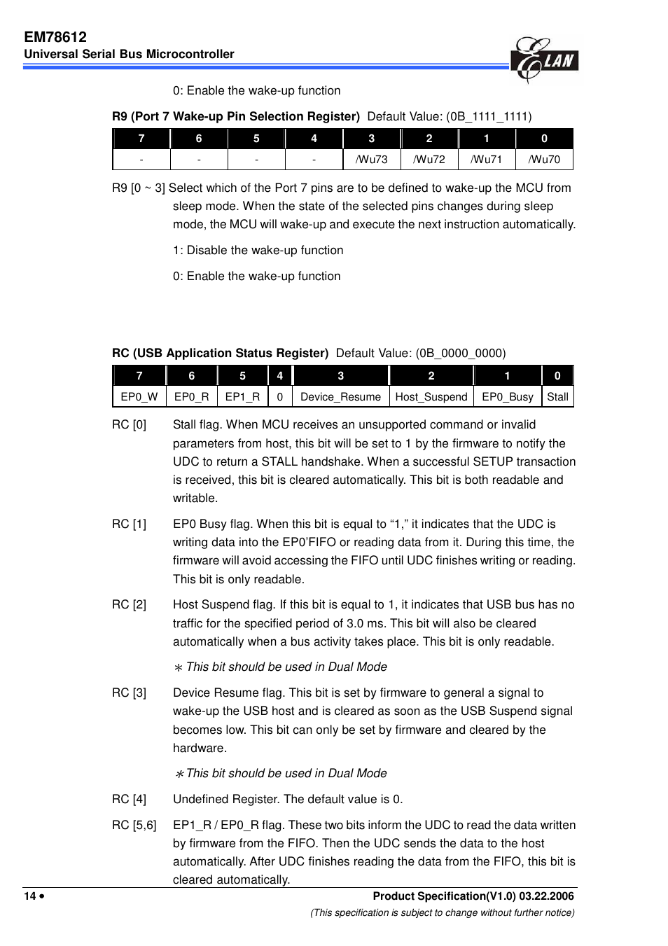 EMC EM78612 User Manual | Page 16 / 37