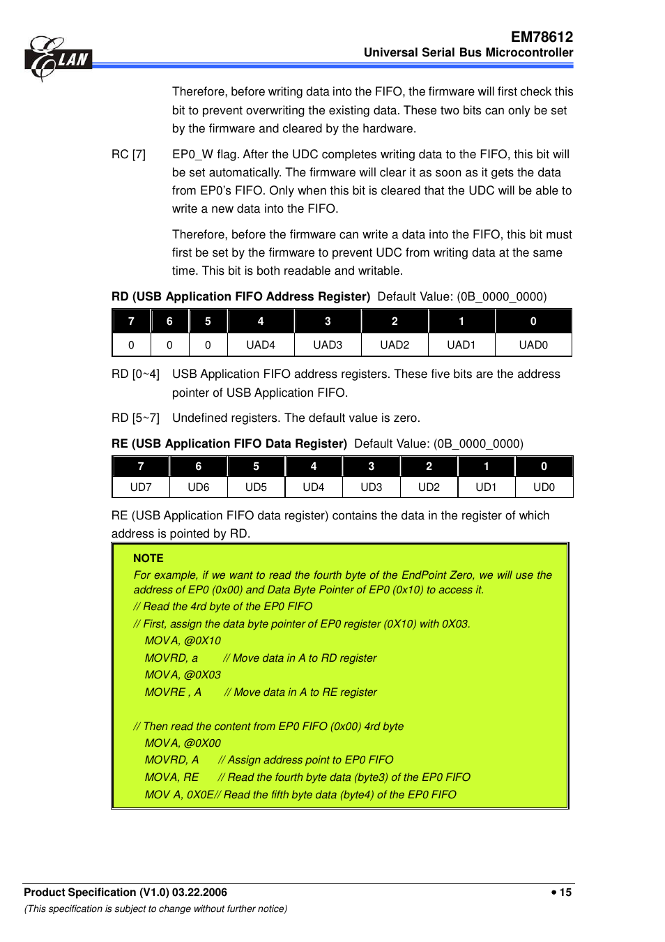 EMC EM78612 User Manual | Page 17 / 37