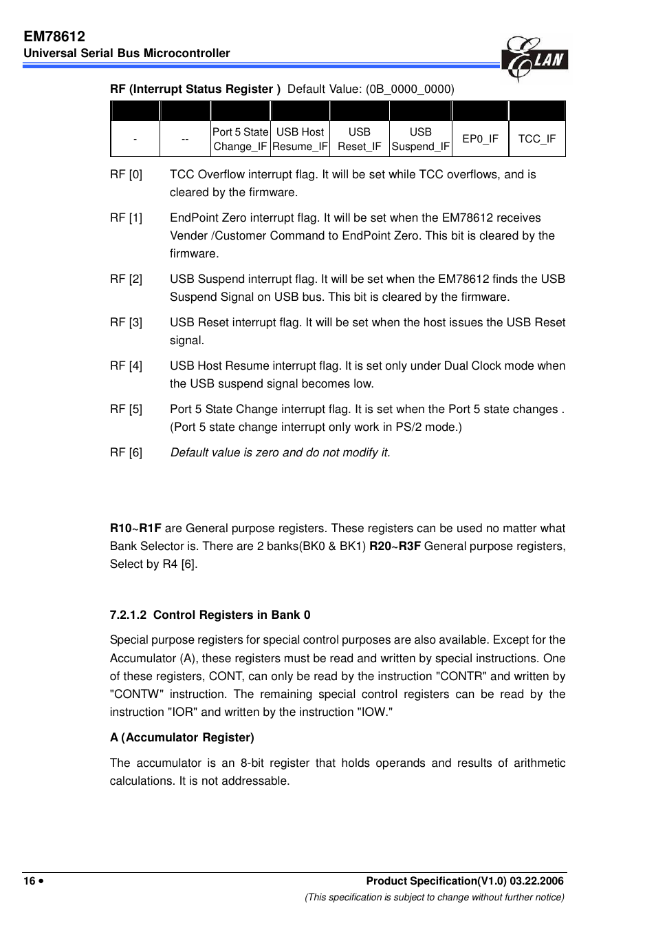 EMC EM78612 User Manual | Page 18 / 37