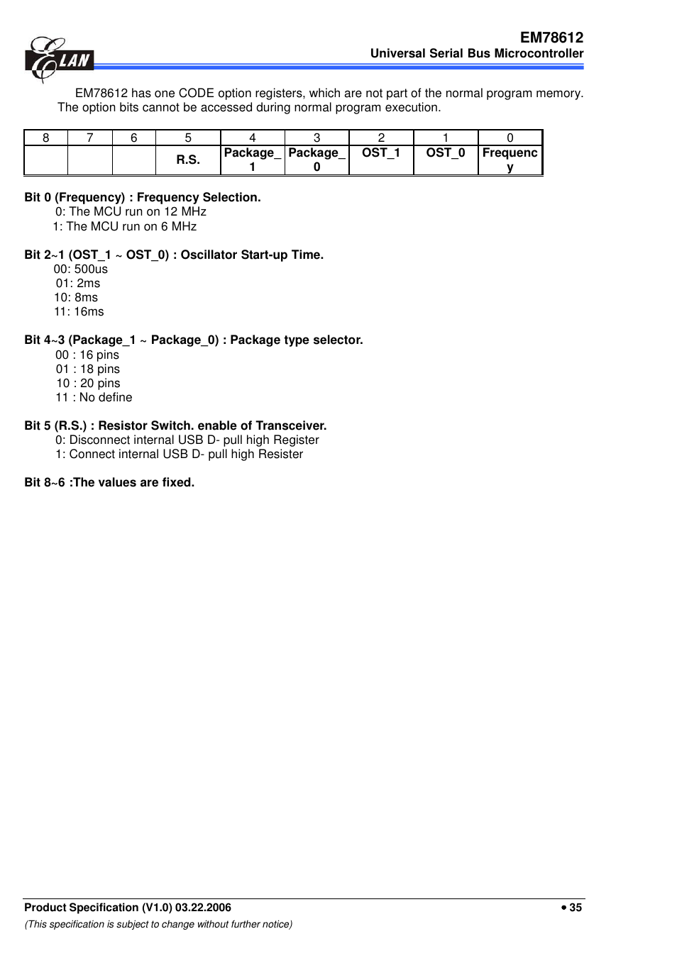 EMC EM78612 User Manual | Page 37 / 37