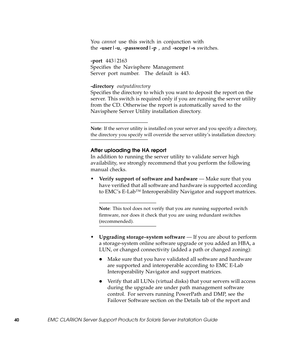 After uploading the ha report | EMC CLARiiON 300002039 User Manual | Page 40 / 47
