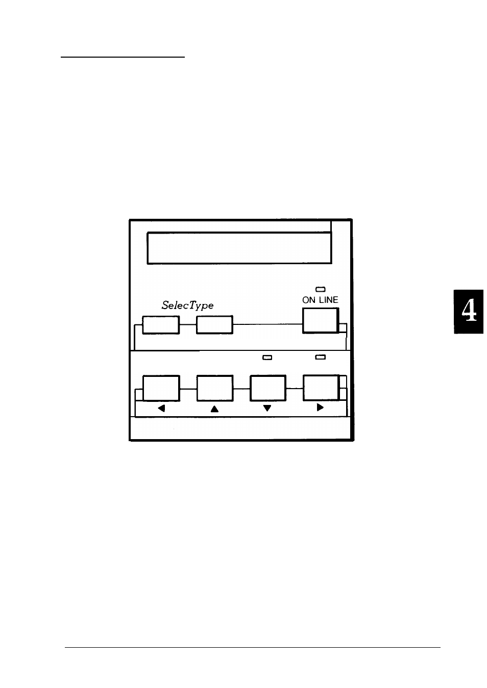 Using selectype, The control panel, The display | Epson 1500 User Manual | Page 87 / 272