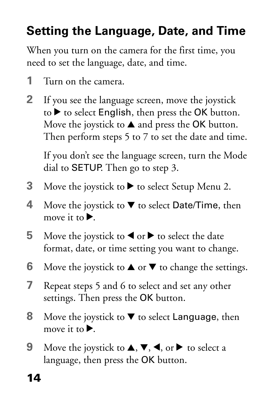 Setting the language, date, and time | Epson L-500V User Manual | Page 14 / 66