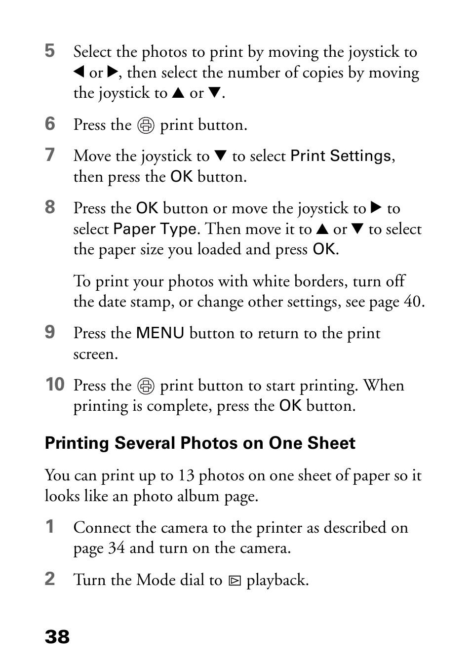 Printing several photos on one sheet | Epson L-500V User Manual | Page 38 / 66