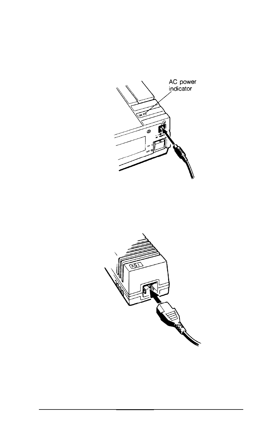 Connecting the ac adapter | Epson Y16499100301 User Manual | Page 20 / 151