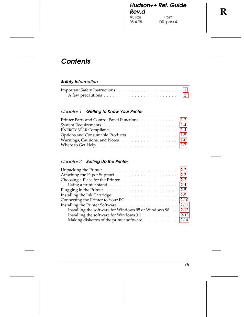 Epson 300 User Manual | Page 3 / 91
