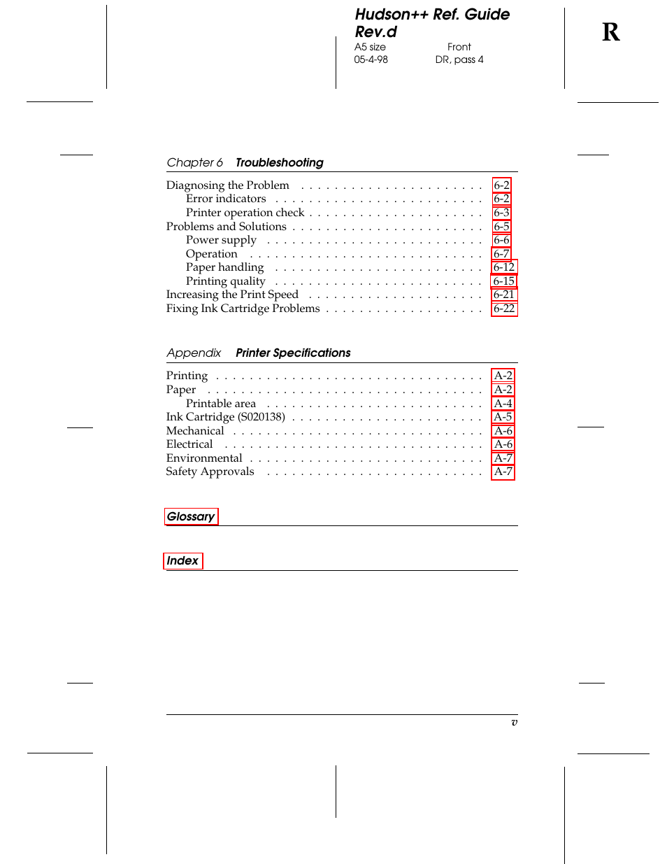 Hudson++ ref. guide rev.d | Epson 300 User Manual | Page 5 / 91