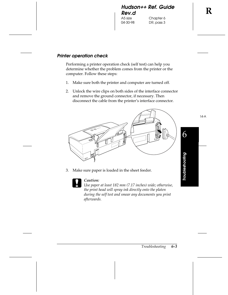 Printer operation check | Epson 300 User Manual | Page 57 / 91