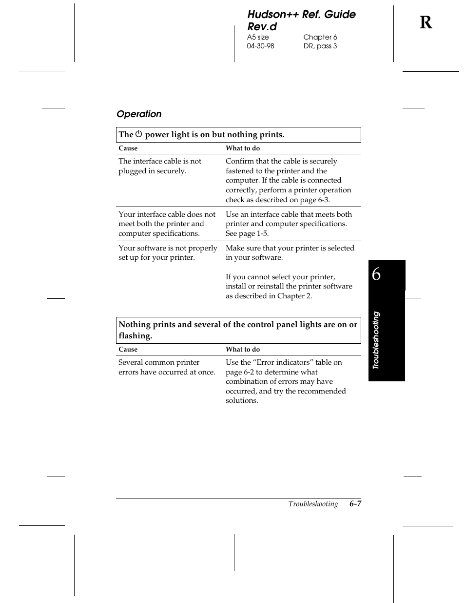 Operation, Hudson++ ref. guide rev.d | Epson 300 User Manual | Page 61 / 91