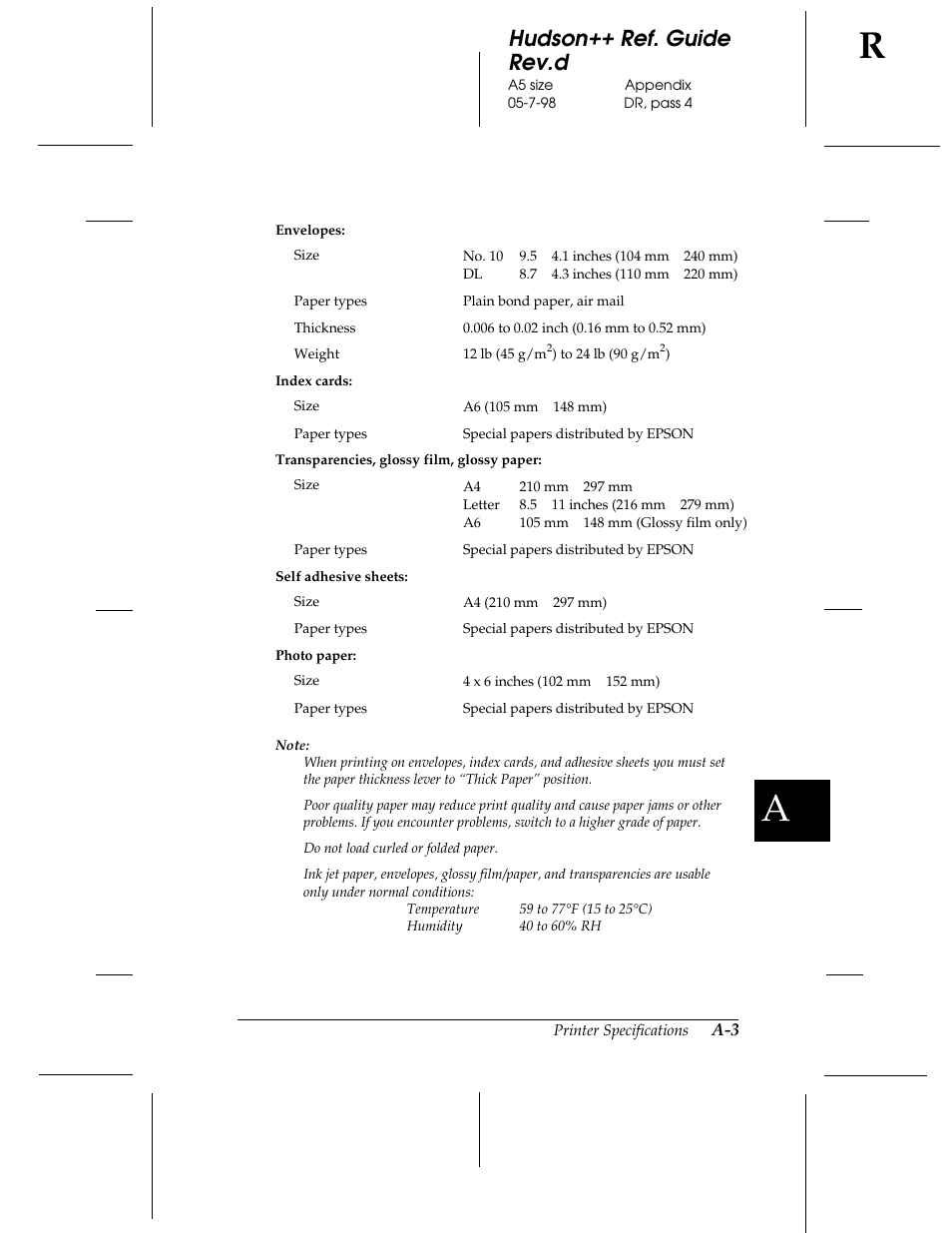 Hudson++ ref. guide rev.d | Epson 300 User Manual | Page 80 / 91