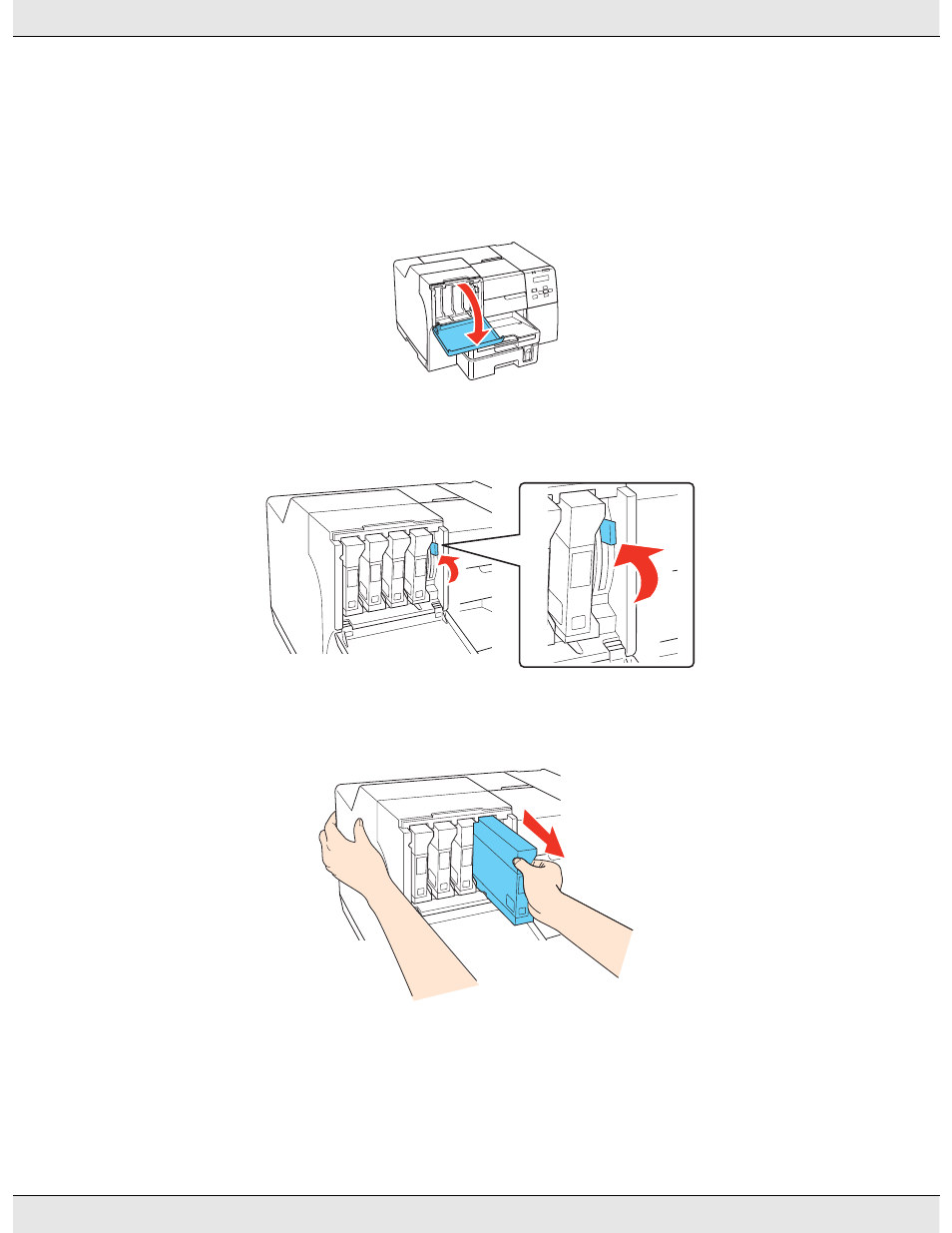 Replacing an ink cartridge, See “replacing an ink | Epson B 310N User Manual | Page 120 / 190