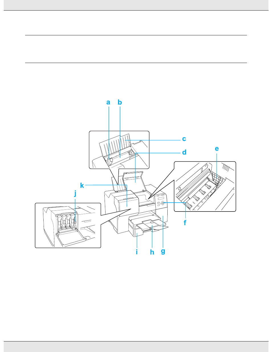 Product information, Printer parts, Appendix b product information | Appendix b | Epson B 310N User Manual | Page 165 / 190