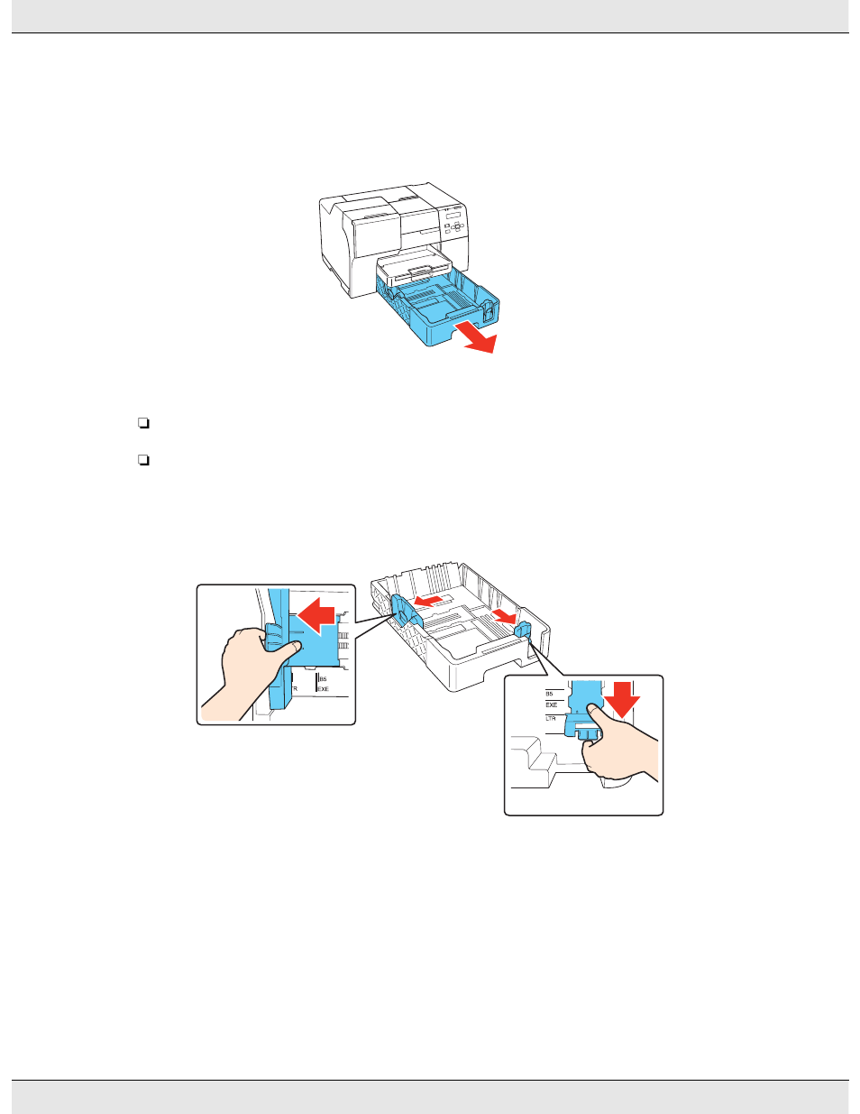 Front paper cassette | Epson B 310N User Manual | Page 22 / 190