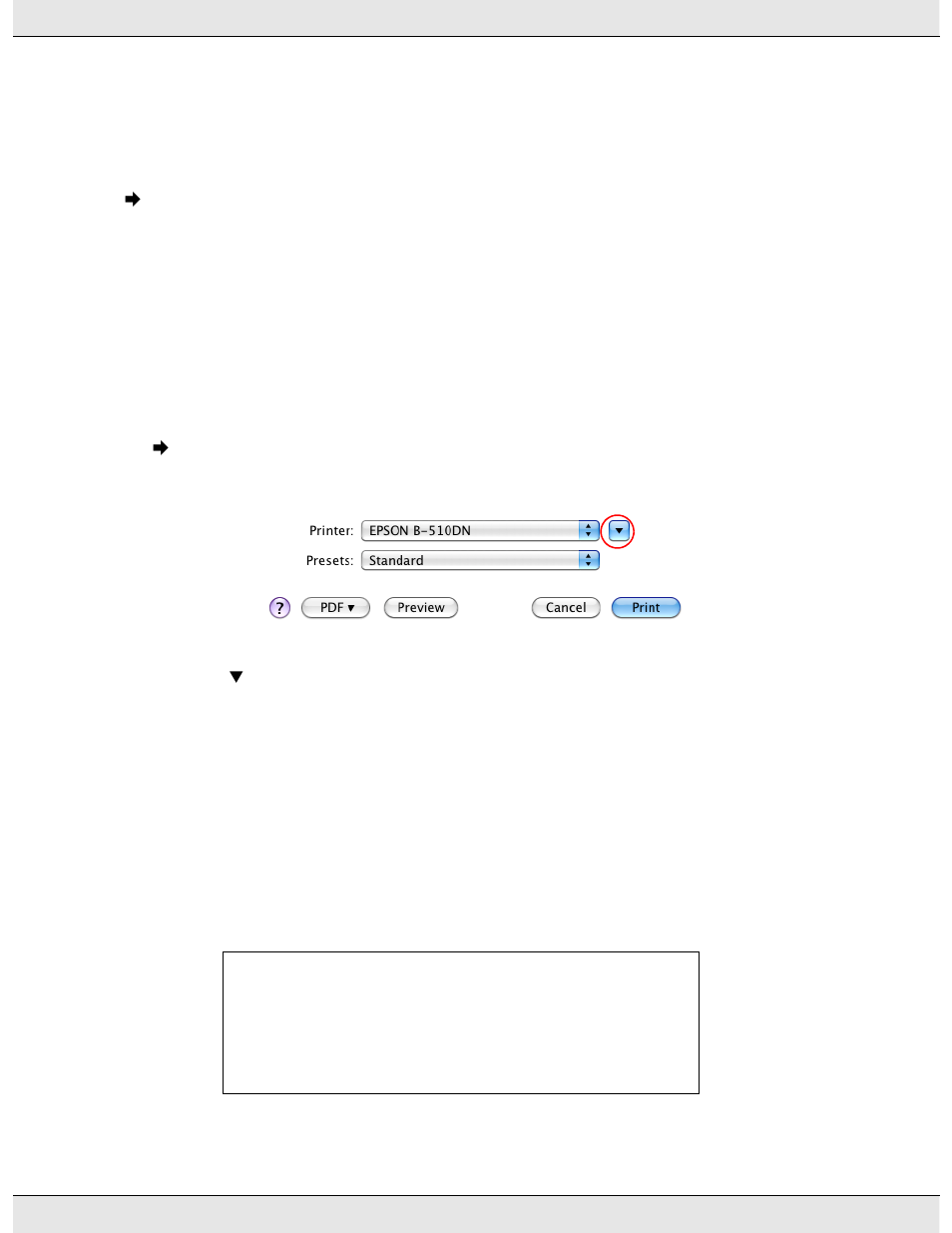 Printer settings for mac os x 10.5 and 10.6 | Epson B 310N User Manual | Page 32 / 190