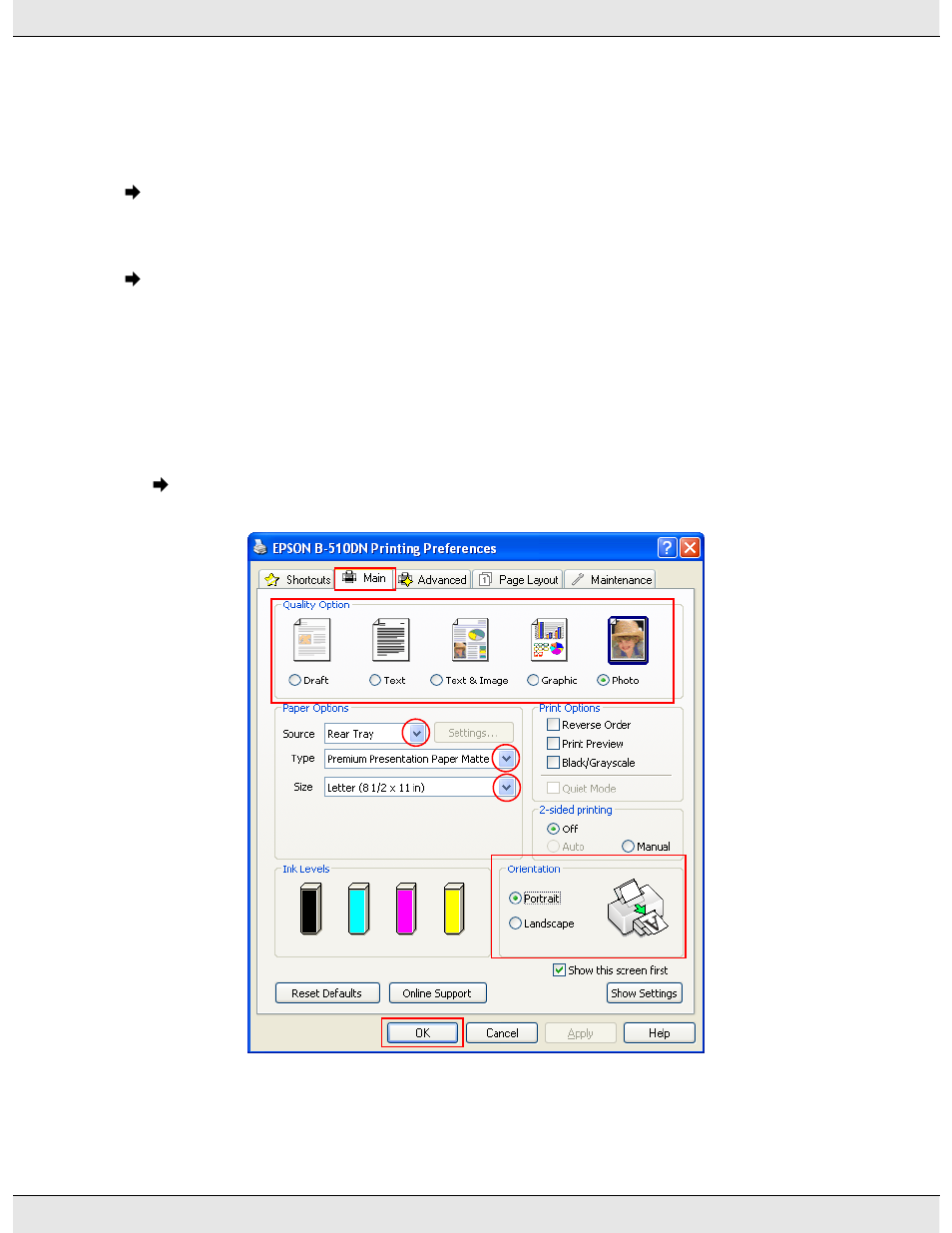 Loading paper, Printer settings for windows, Loading paper printer settings for windows | Epson B 310N User Manual | Page 37 / 190