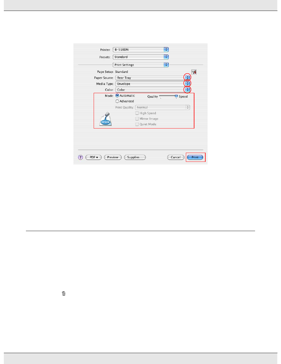 Canceling printing, Using the cancel button on the printer, Canceling from windows | Epson B 310N User Manual | Page 48 / 190