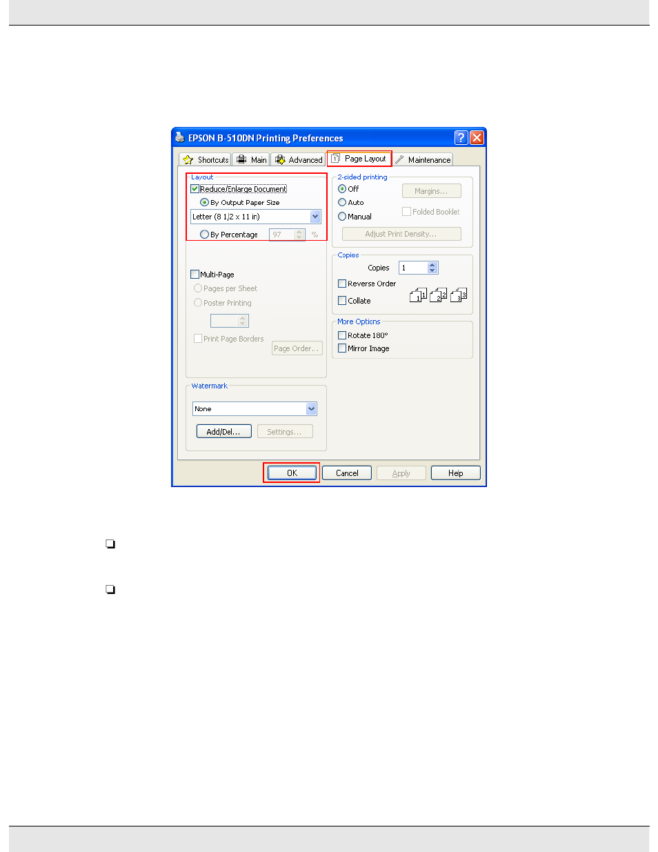 Printer settings for mac os x 10.5 and 10.6 | Epson B 310N User Manual | Page 75 / 190