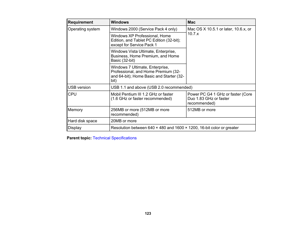 Epson EX3210 User Manual | Page 123 / 171