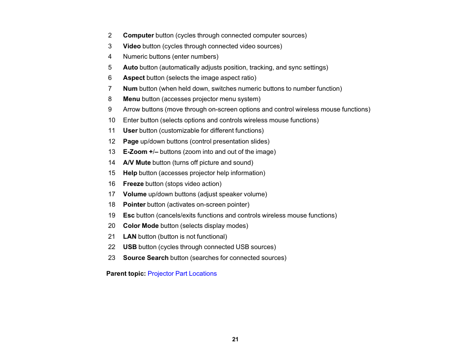 Epson EX3210 User Manual | Page 21 / 171