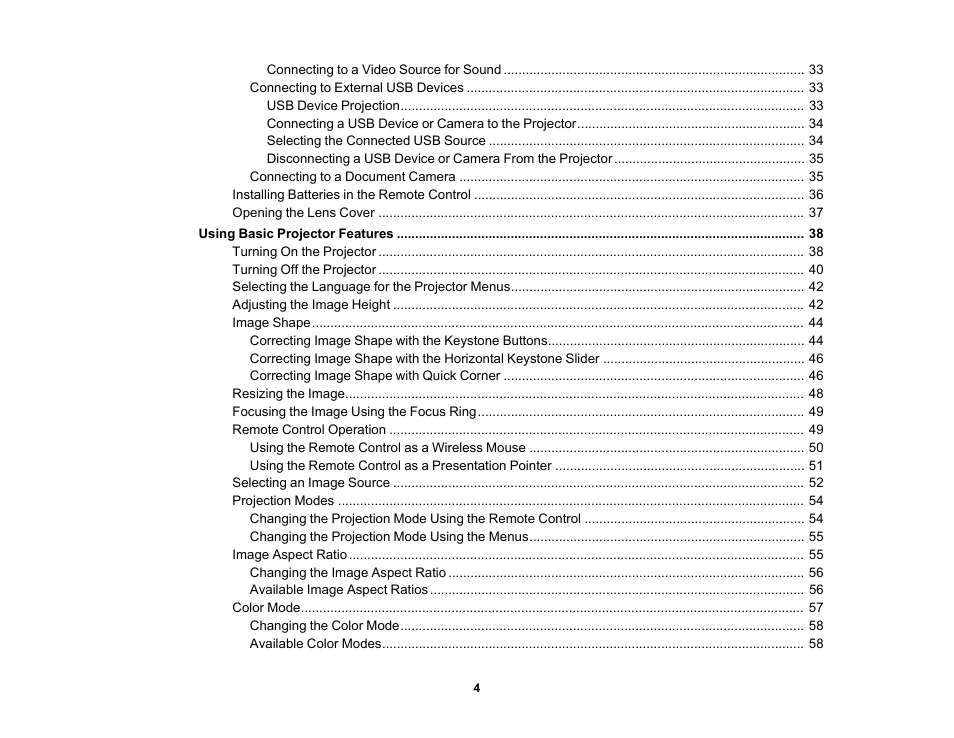Epson EX3210 User Manual | Page 4 / 171