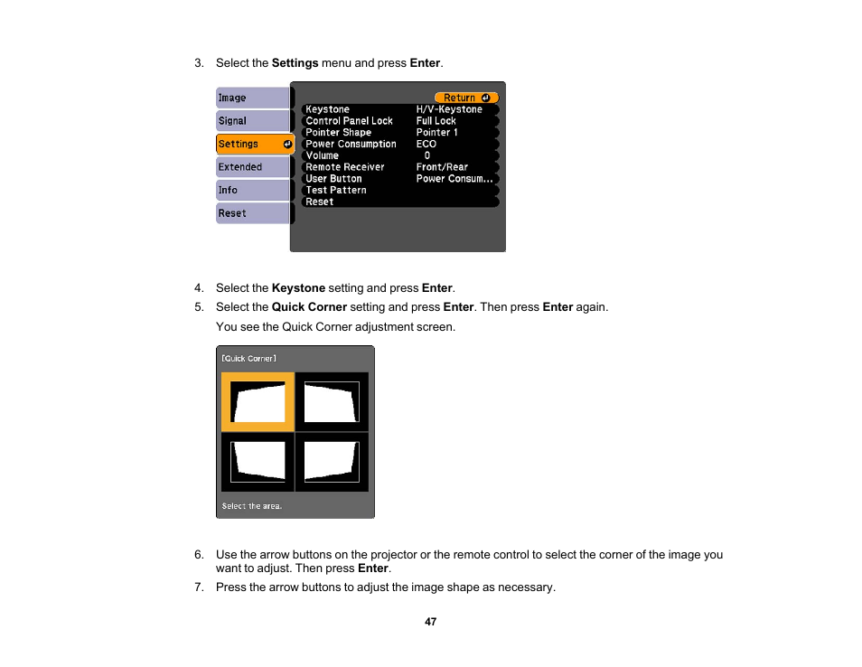 Epson EX3210 User Manual | Page 47 / 171