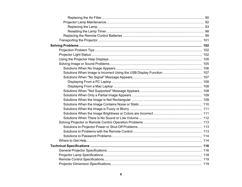 Epson EX3210 User Manual | Page 6 / 171