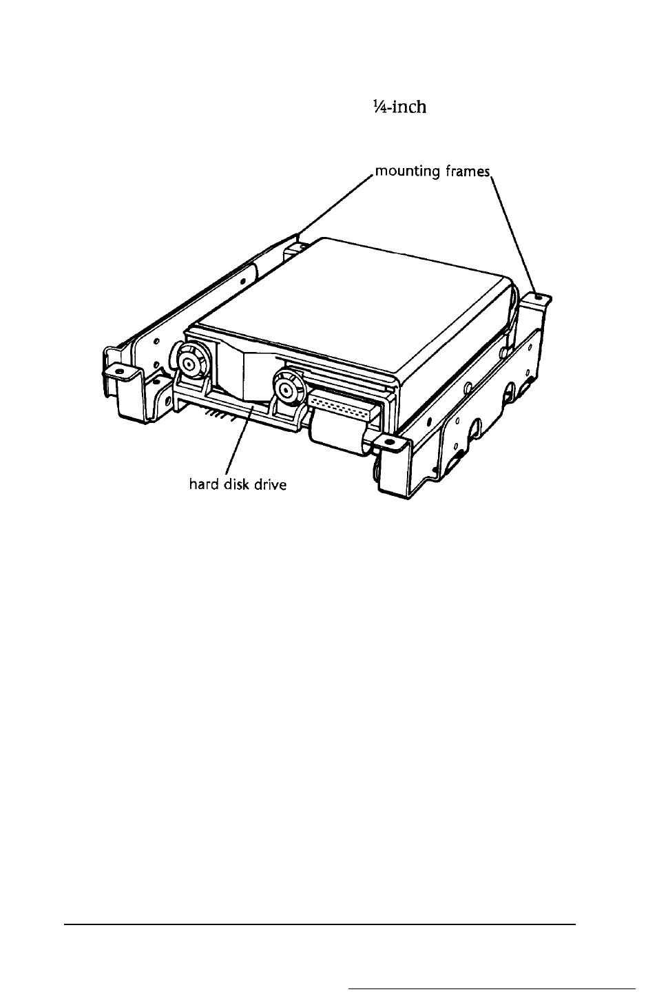 Removing the mounting frames from the drive | Epson EQUITY 386SX/16 PLUS User Manual | Page 142 / 261