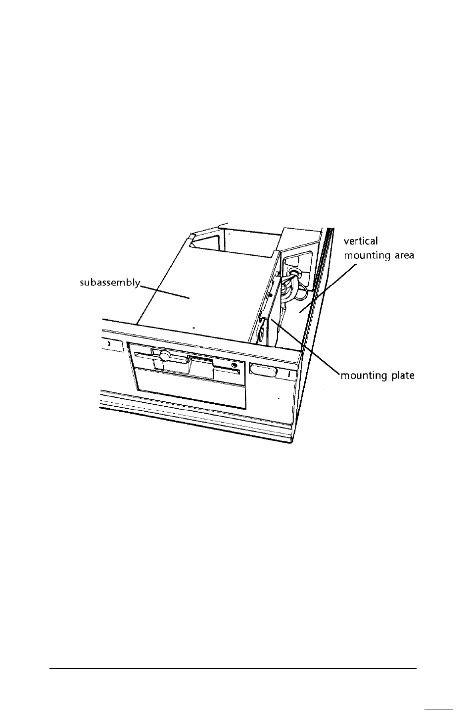 Removing and attaching the mounting plate, B-10 | Epson EQUITY 386SX/16 PLUS User Manual | Page 144 / 261