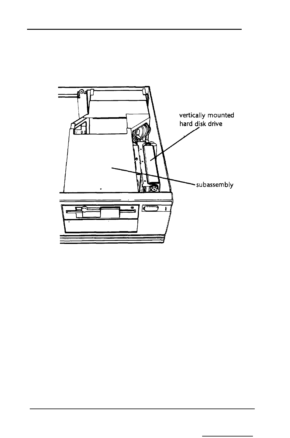 Removing a hard disk from the vertical position, B-24 | Epson EQUITY 386SX/16 PLUS User Manual | Page 158 / 261