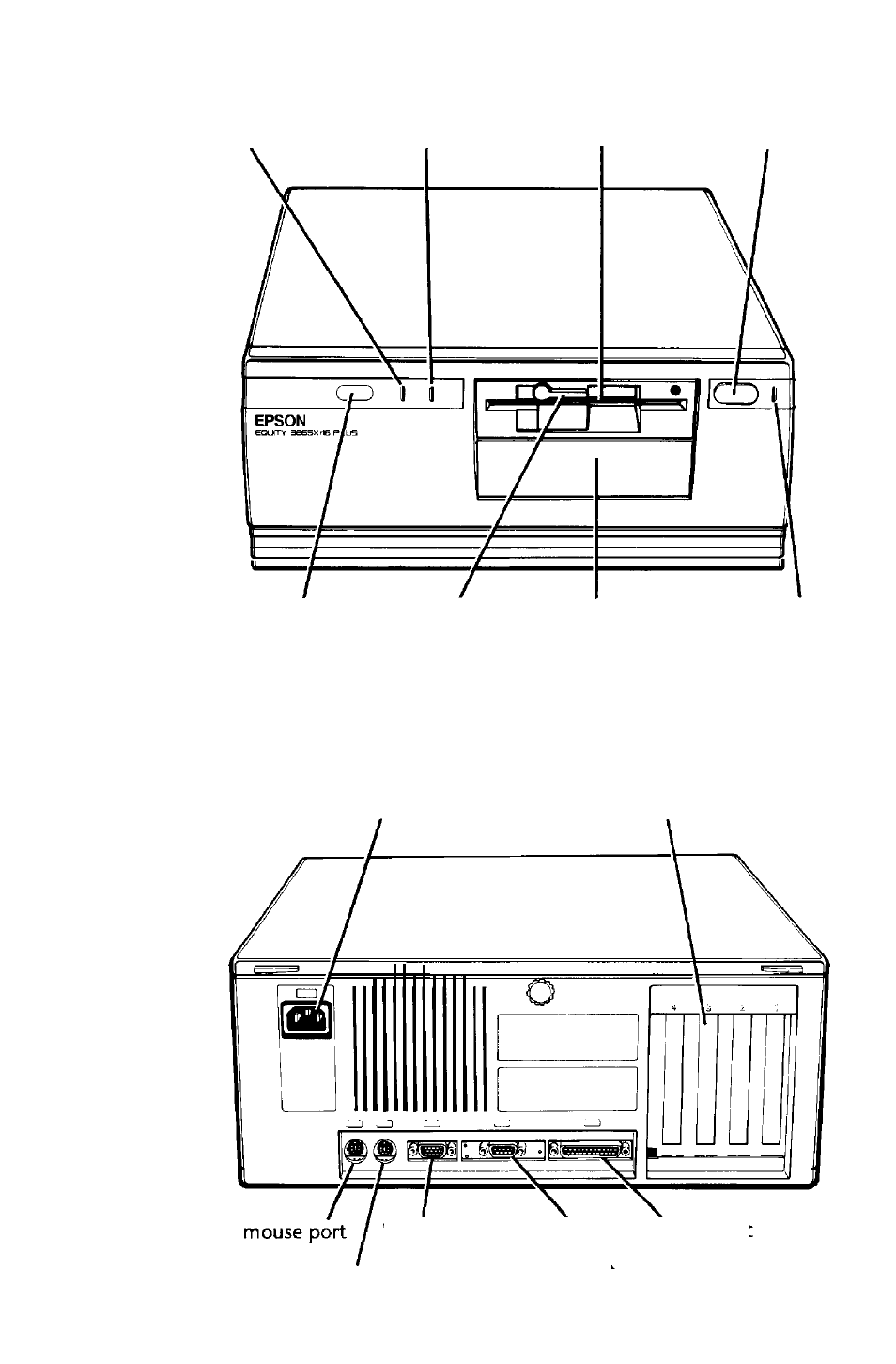 Printer diagrams | Epson EQUITY 386SX/16 PLUS User Manual | Page 260 / 261