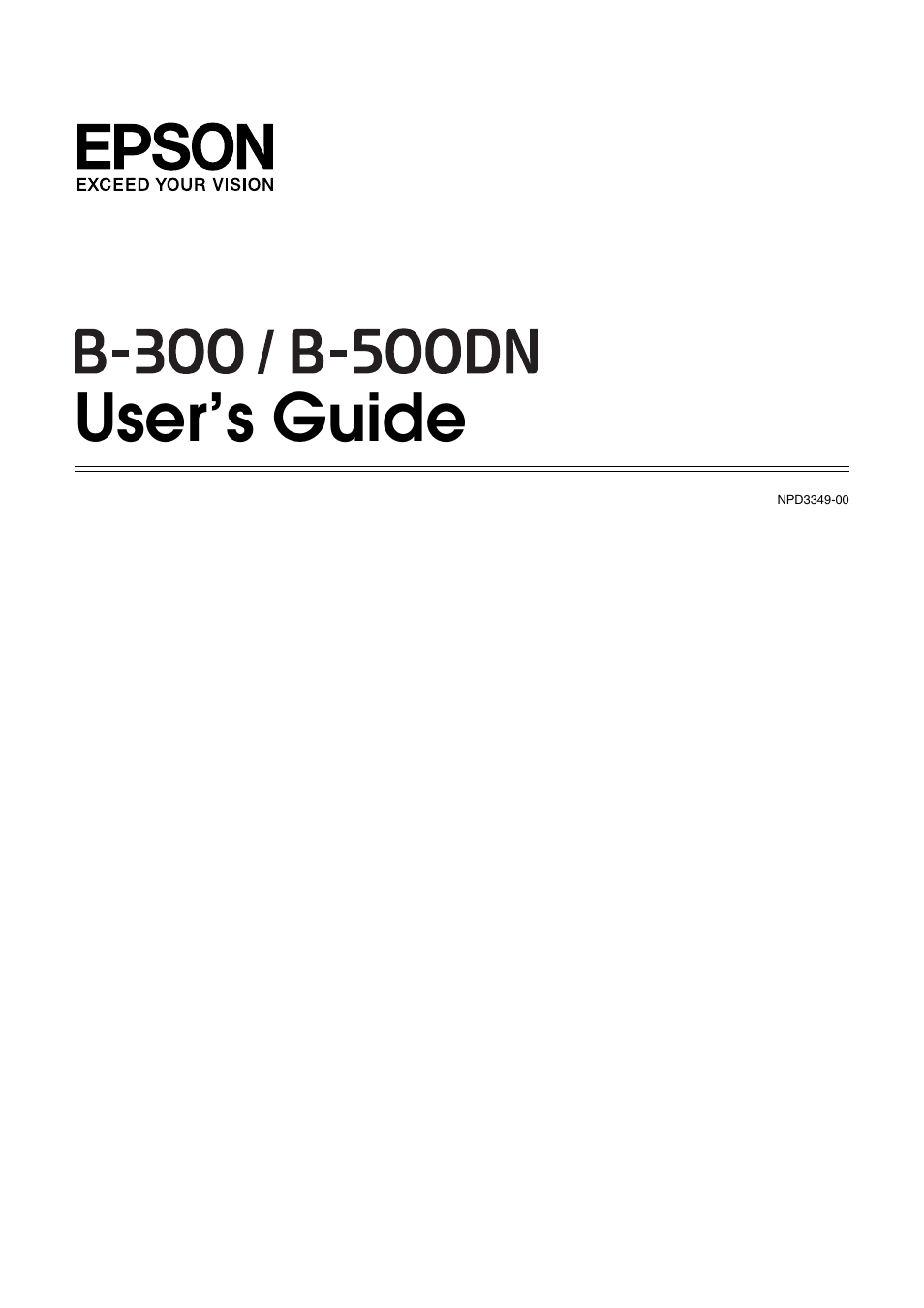 Epson B 500DN User Manual | 168 pages