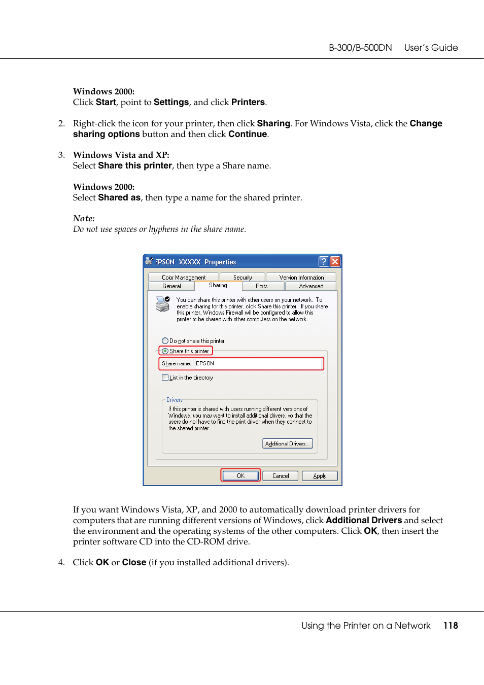 Epson B 500DN User Manual | Page 118 / 168