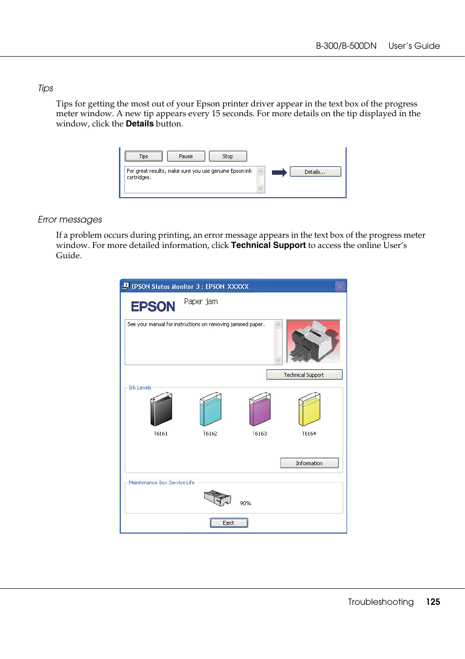 Epson B 500DN User Manual | Page 125 / 168