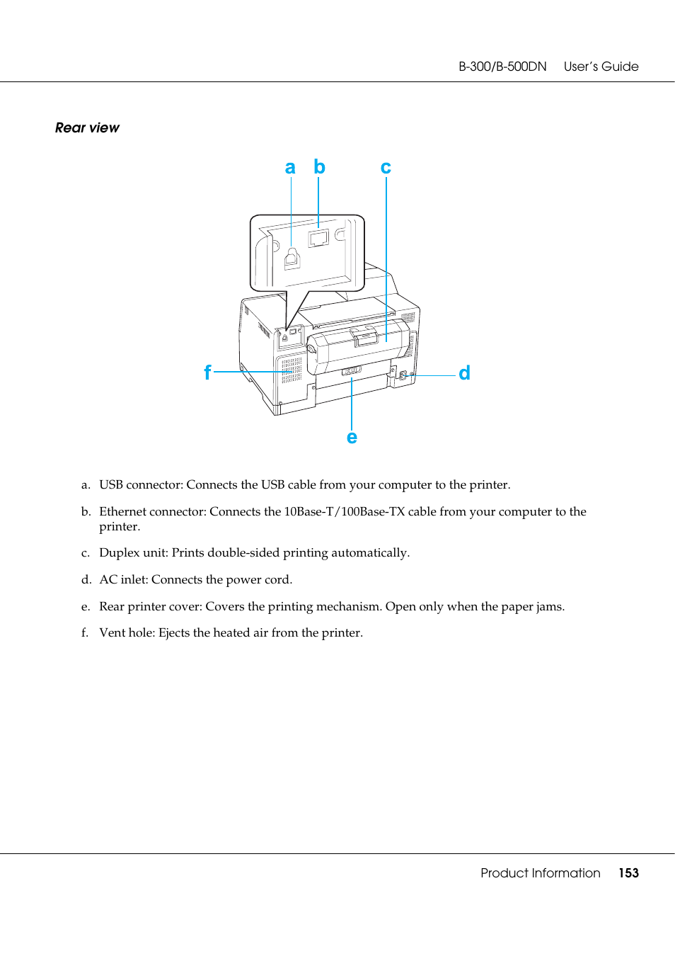 Epson B 500DN User Manual | Page 153 / 168