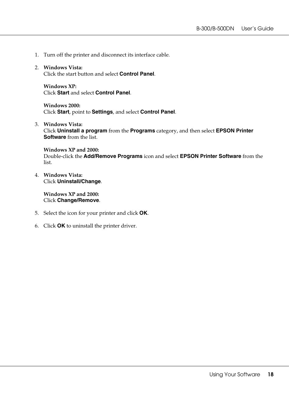 Epson B 500DN User Manual | Page 18 / 168