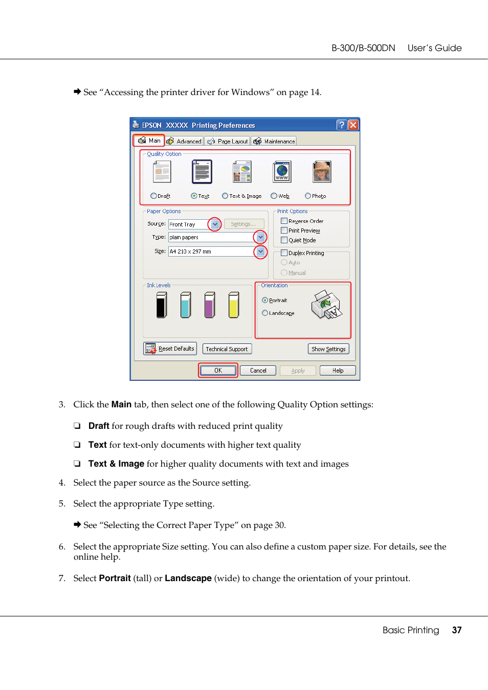 Epson B 500DN User Manual | Page 37 / 168