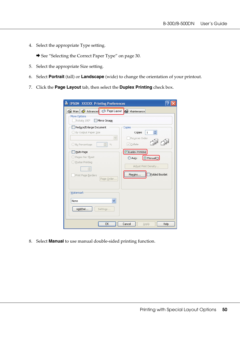 Epson B 500DN User Manual | Page 50 / 168