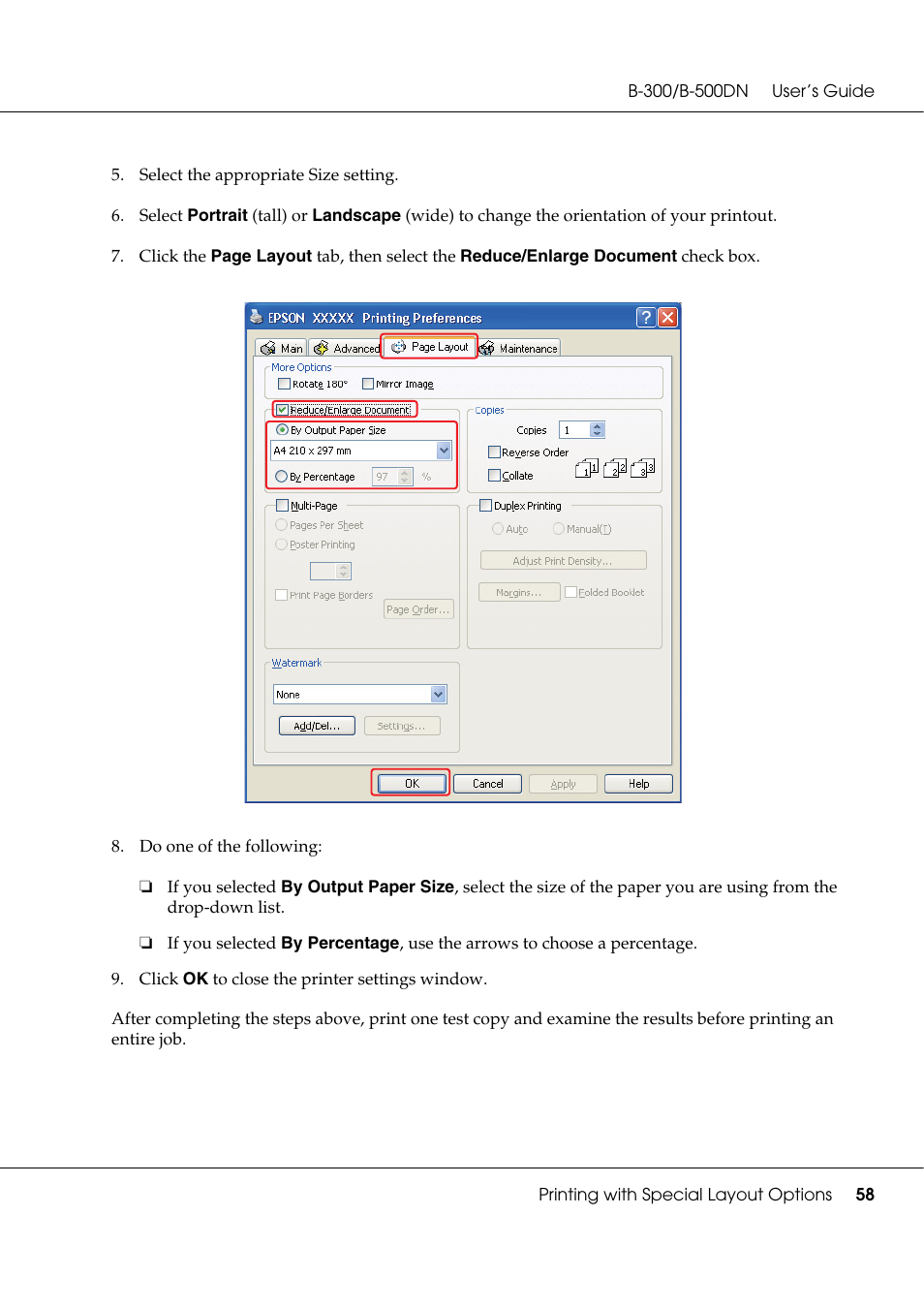 Epson B 500DN User Manual | Page 58 / 168