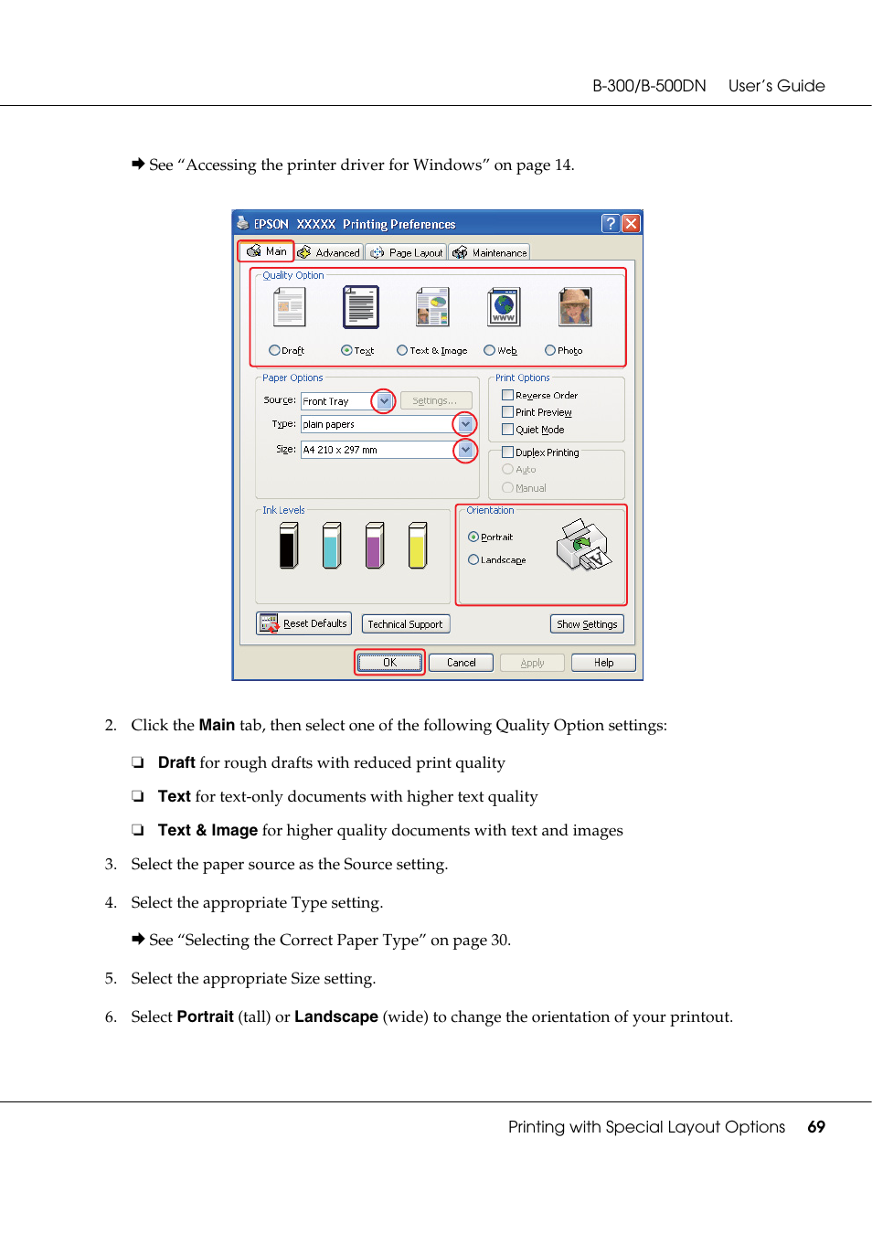 Epson B 500DN User Manual | Page 69 / 168