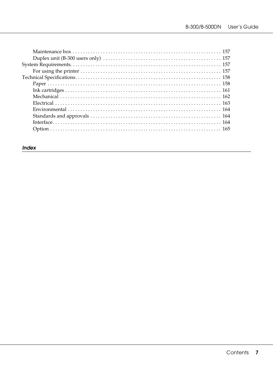 Epson B 500DN User Manual | Page 7 / 168