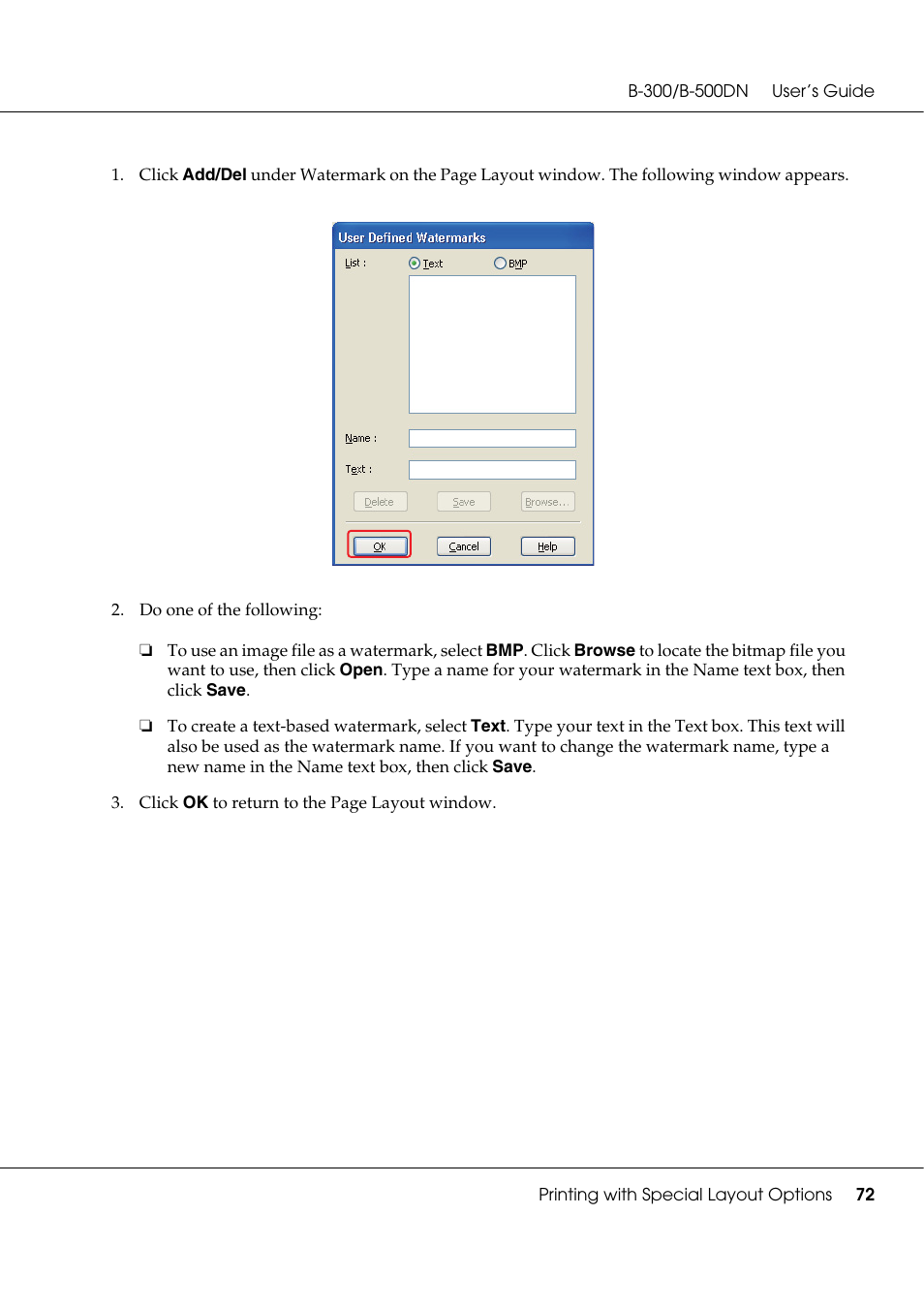 Epson B 500DN User Manual | Page 72 / 168