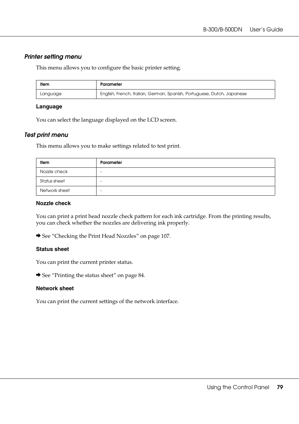 Epson B 500DN User Manual | Page 79 / 168