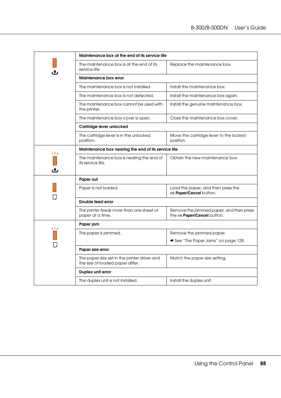 Epson B 500DN User Manual | Page 88 / 168