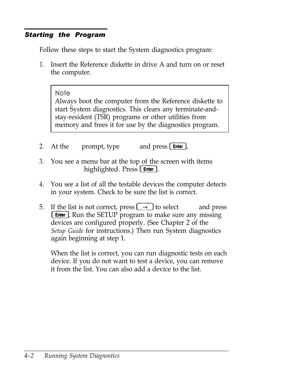 Starting the progam | Epson Endeavor User Manual | Page 111 / 197