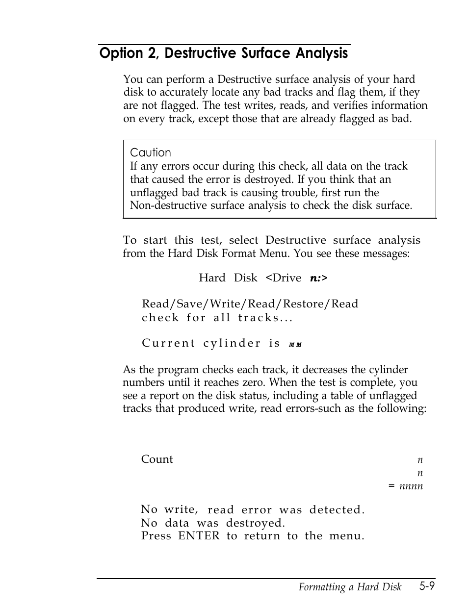 Option 2 destructive surface analysis, Option 2, destructive surface analysis | Epson Endeavor User Manual | Page 127 / 197