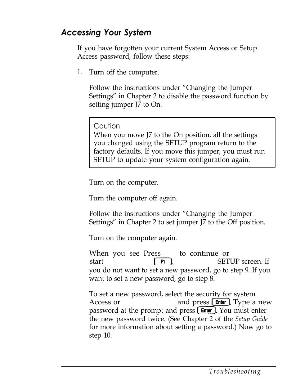 Accessing your system | Epson Endeavor User Manual | Page 140 / 197