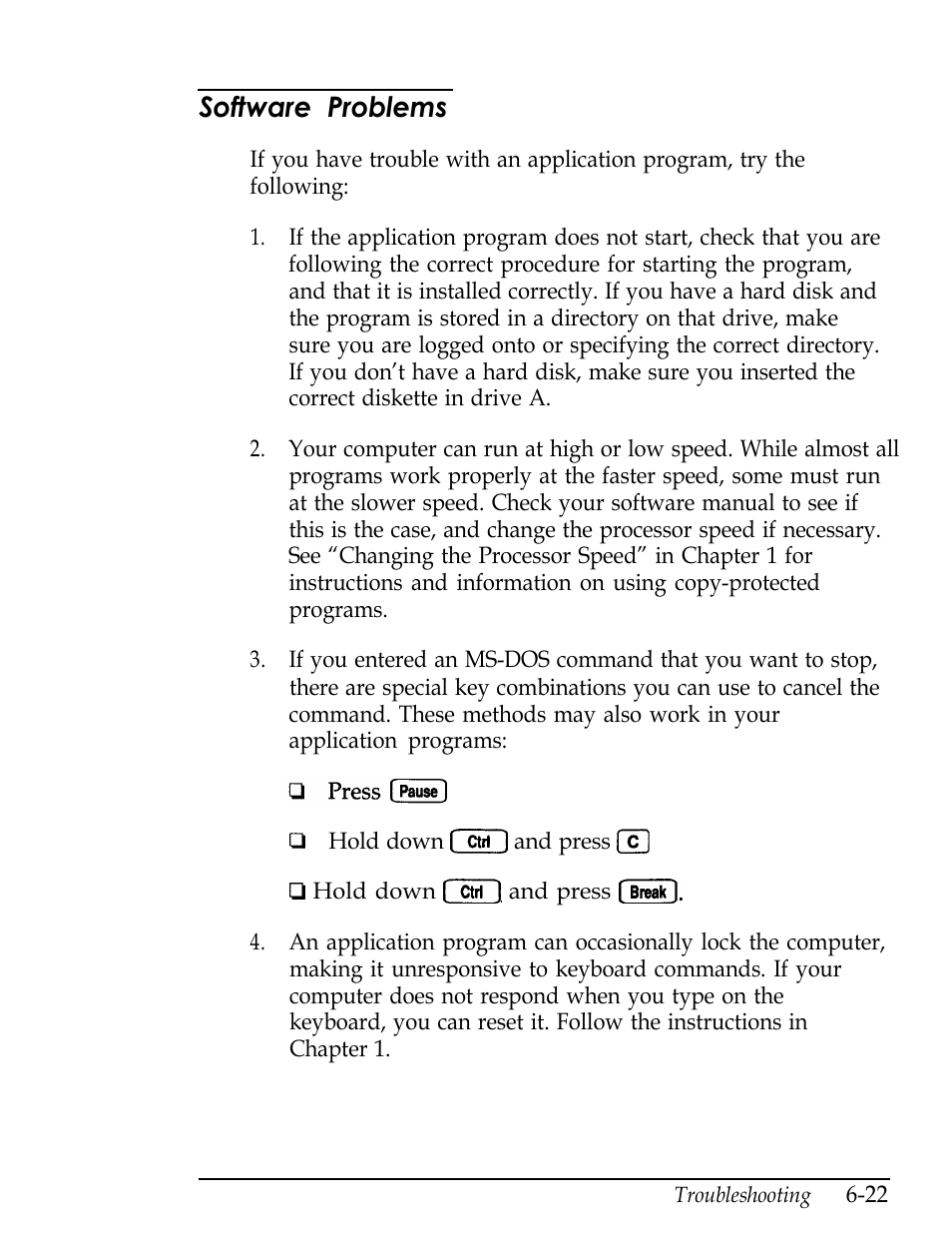 Software problems | Epson Endeavor User Manual | Page 150 / 197