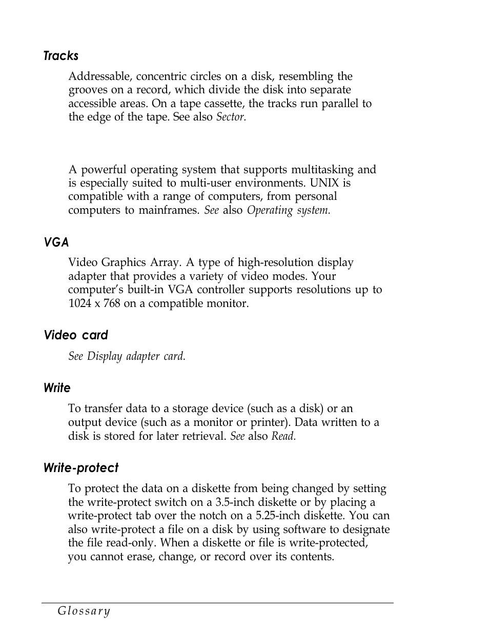 Unix | Epson Endeavor User Manual | Page 185 / 197